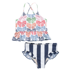 Pink Chicken Joy Tankini in Multi Bows