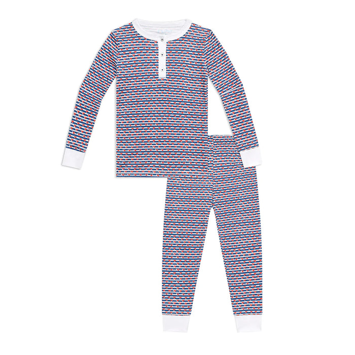 Joy Street Kids Sailor Hearts Pajamas in Navy