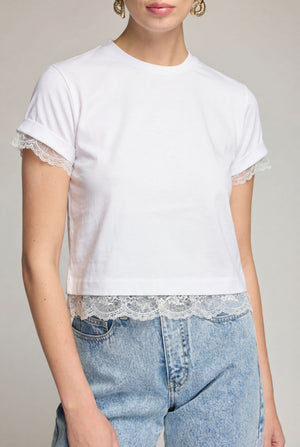 CHRISTELLA LACE COMBO TOP