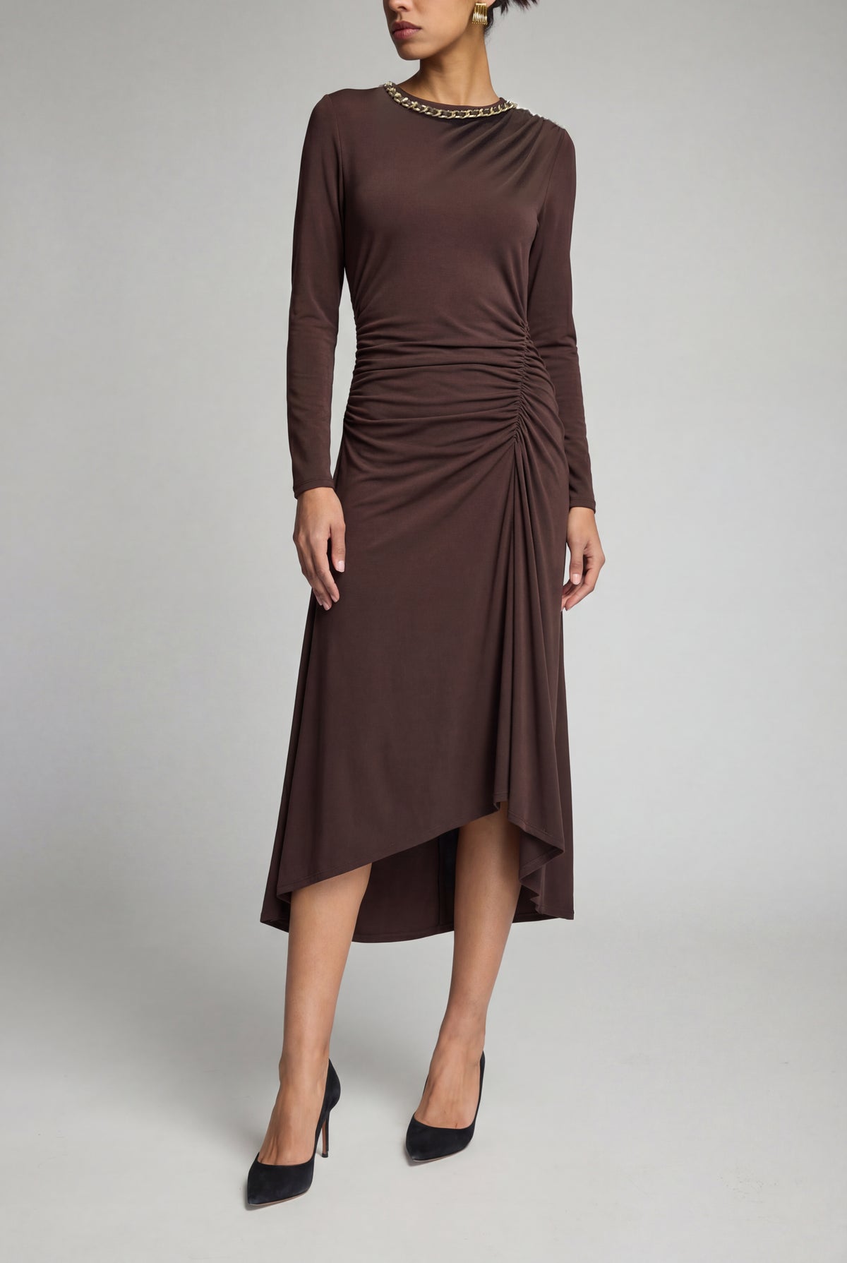 SAFFIRA CHAIN JERSEY DRESS