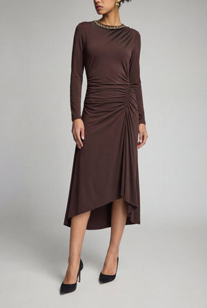 SAFFIRA CHAIN JERSEY DRESS