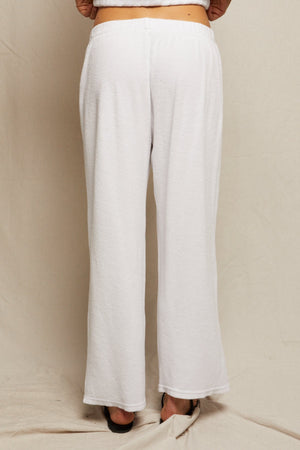perfectwhitetee Katie Loop Terry Pant in White