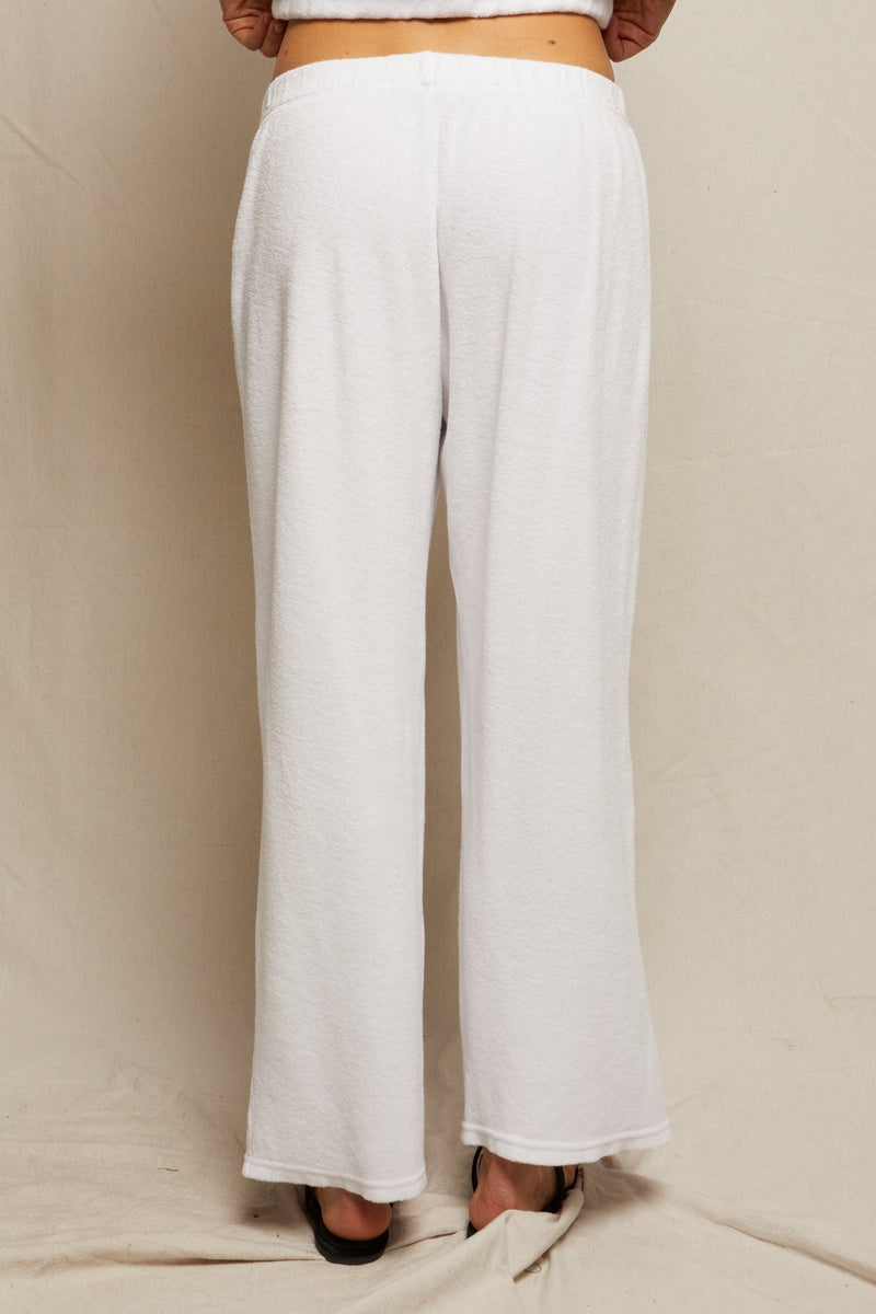 perfectwhitetee Katie Loop Terry Pant in White