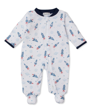Kissy Kissy Zip Footie in Space Voyage