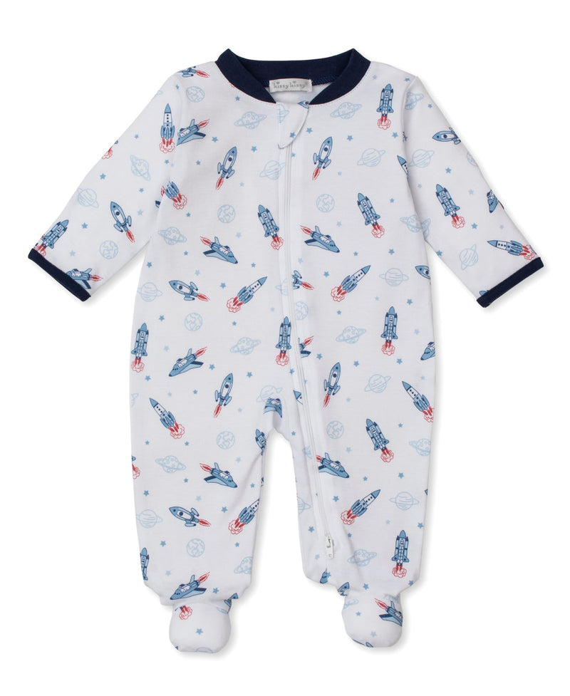 Kissy Kissy Zip Footie in Space Voyage