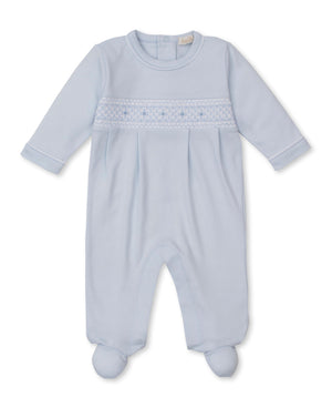 Kissy Kissy CLB Collection Hand Smocked Footie in Blue