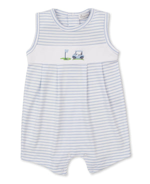 Kissy Kissy Sleeveless Playsuit in Blue Fairway Foursome