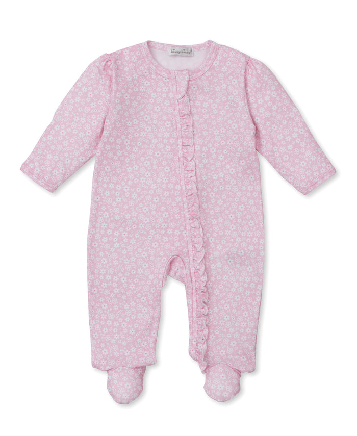 Kissy Kissy Ruffle Zip Footie in Fall in Bloom