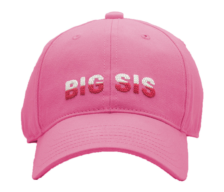 Harding Lane Kids Big Sis Baseball Hat in Bright Pink