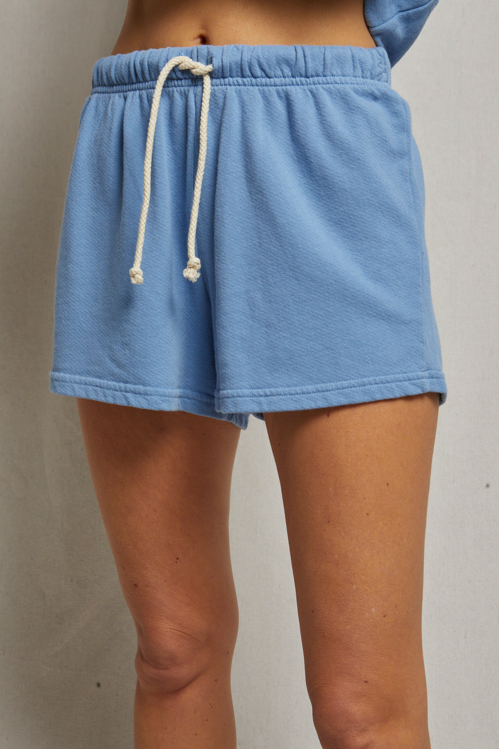 perfectwhitetee Layla French Terry Short in Carolina Blue