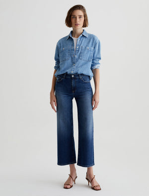 AG Saige Wide Leg Crop Jean in 7 Years La Jolla