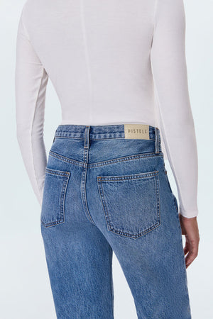 Pistola Lexi Bowed Straight Jean in Metropolis