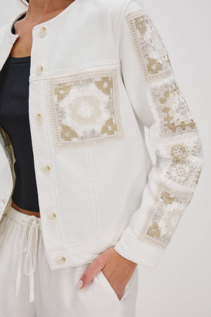 Rails Lido Jacket in Vintage Ecru Crochet