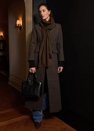 Favorite Daughter The City Coat in Ganache Houndstooth