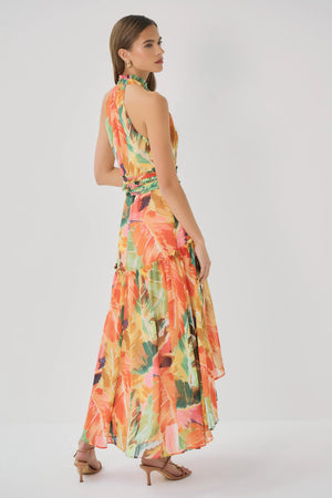 Hutch Fredy Wrap Dress in Hothouse Tropical