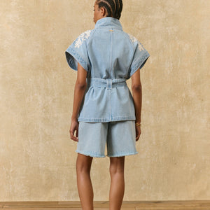 Louise Misha Katja Sleeveless Vest in Bleach