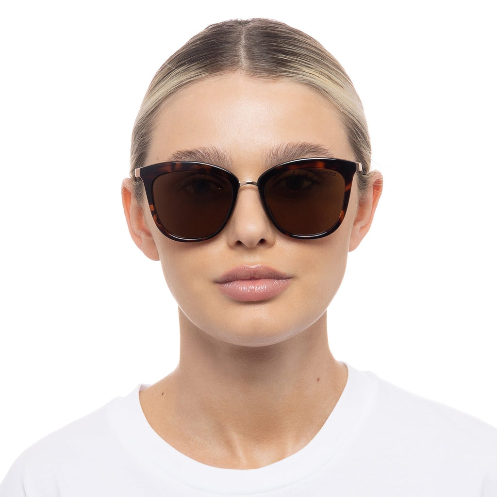 Le Specs Caliente Sunglasses in Tortoise/Rose Gold
