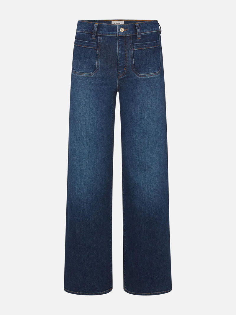 Frame Le Slim Palazzo with Modernist Pocket in Savior