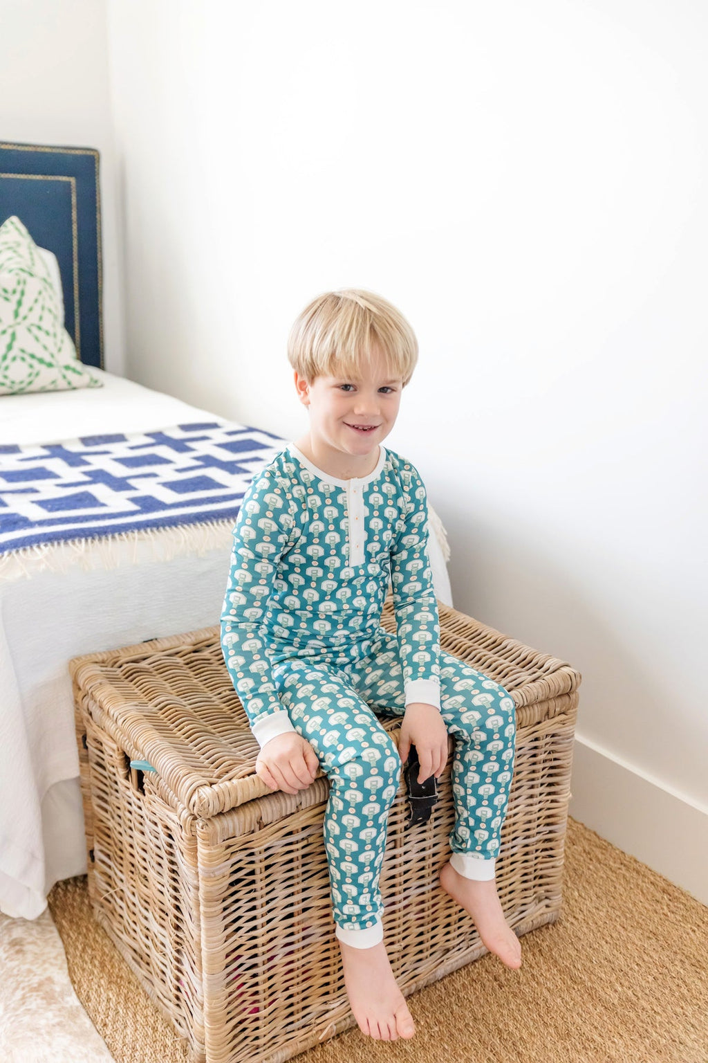 Lila + Hayes Jack Pajama Set in Basketball Game