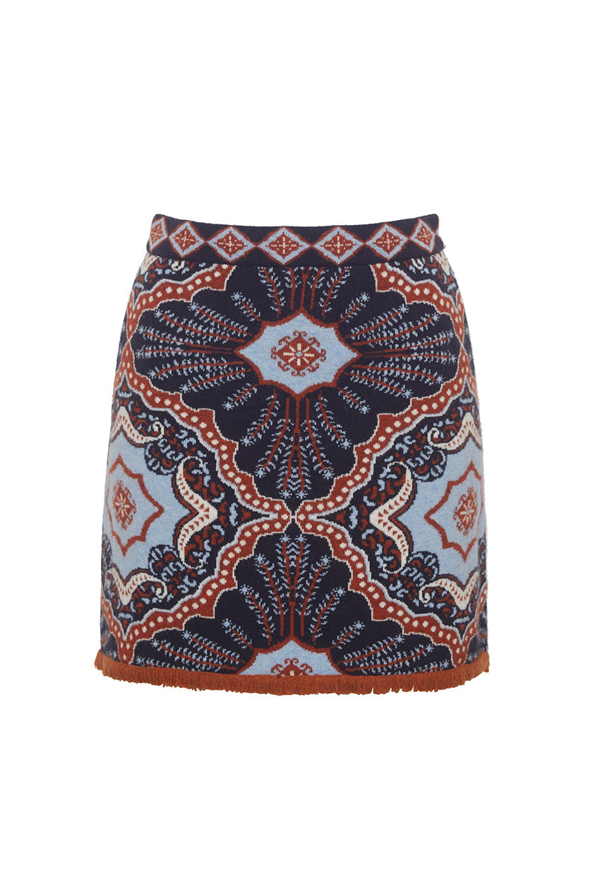 Cara Cara Lindy Skirt in Jules Navy