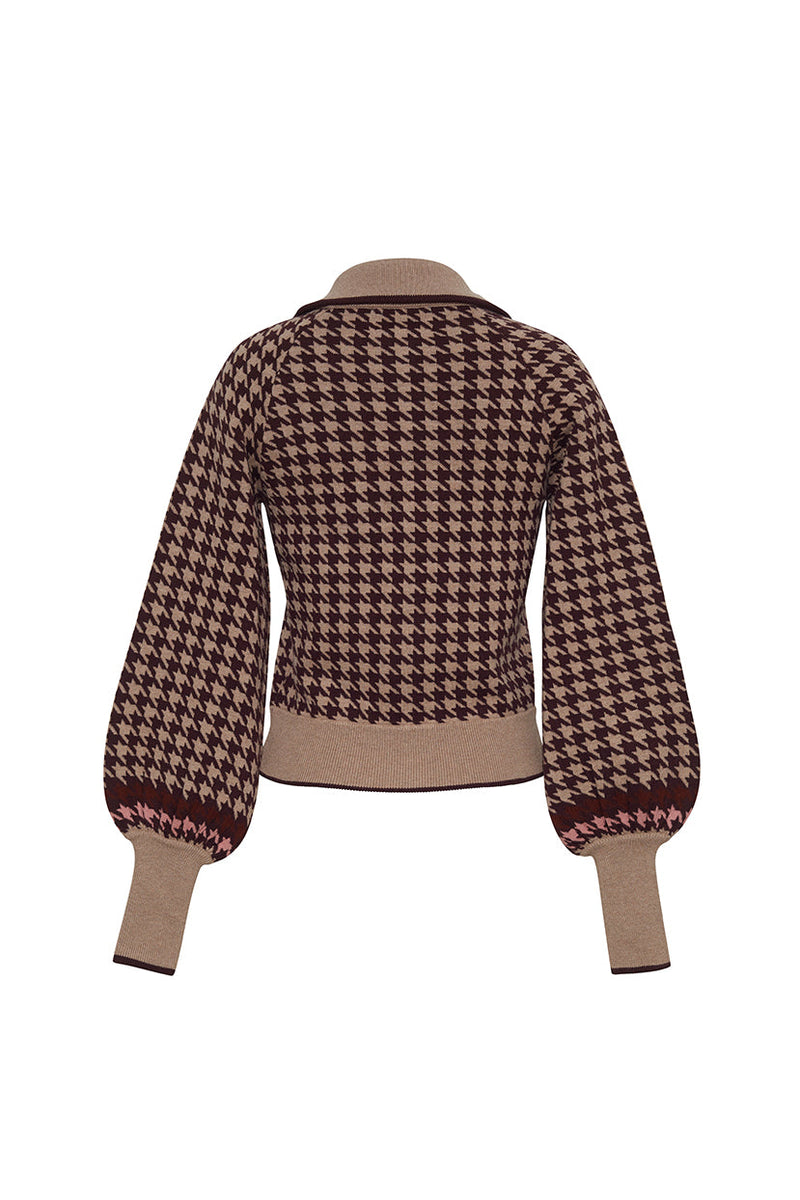 Cara Cara Lyss Jacket in Houndstooth Multi Taupe
