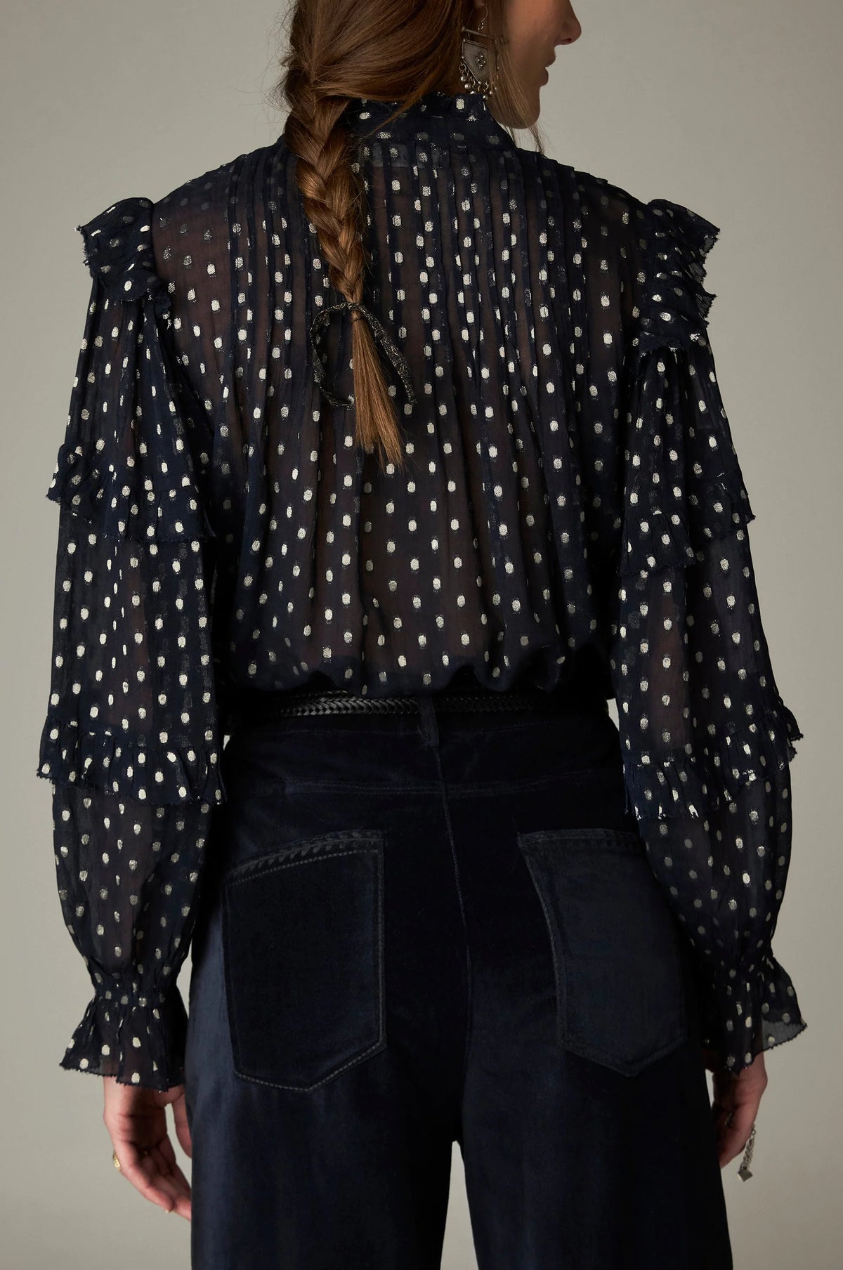 Maison Hotel Simona Blouse in Sienna Navy