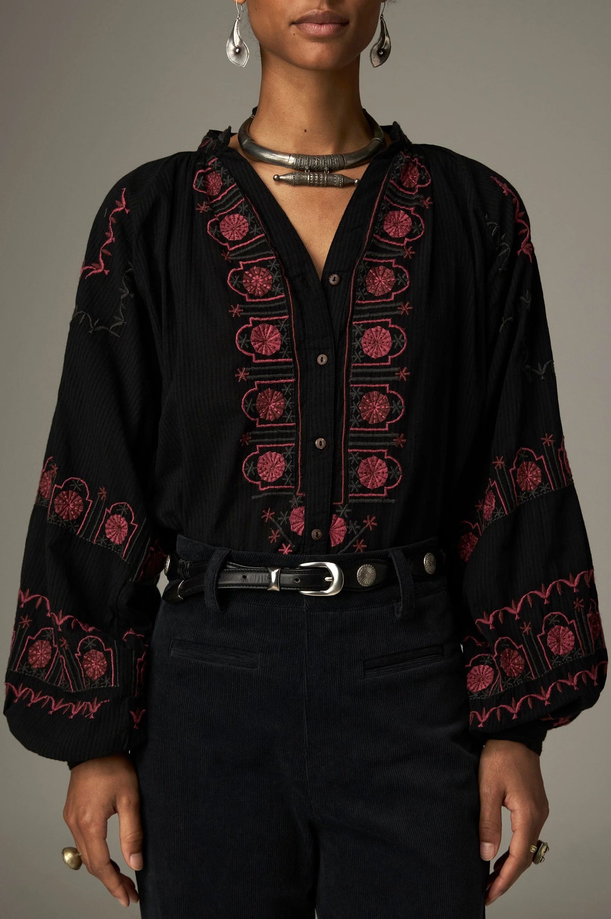 Maison Hotel Davinia Blouse Rose Fireworks
