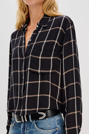 Rails Malin Button Down Shirt in Onyx Sand Birch