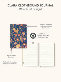 Studio Oh! Woodland Twilight Clara Clothbound Journal