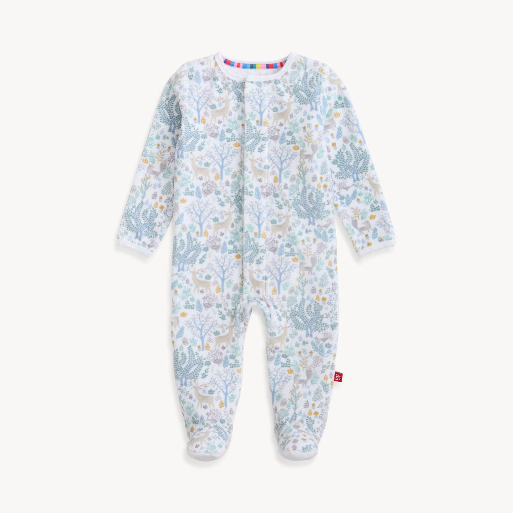 Magnetic Me Velour Footie in Imagine Forest