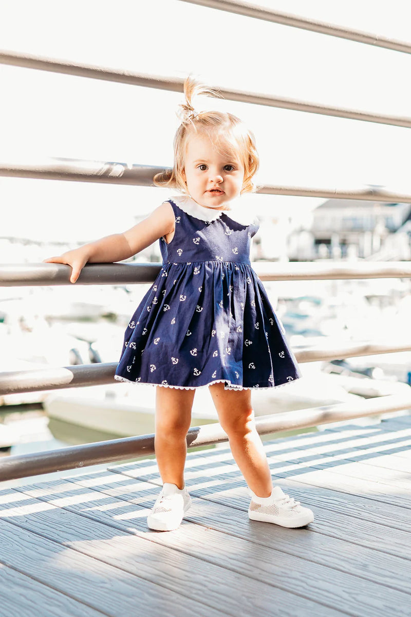 Maddie & Connor Anchors Away Baby Girl Dress