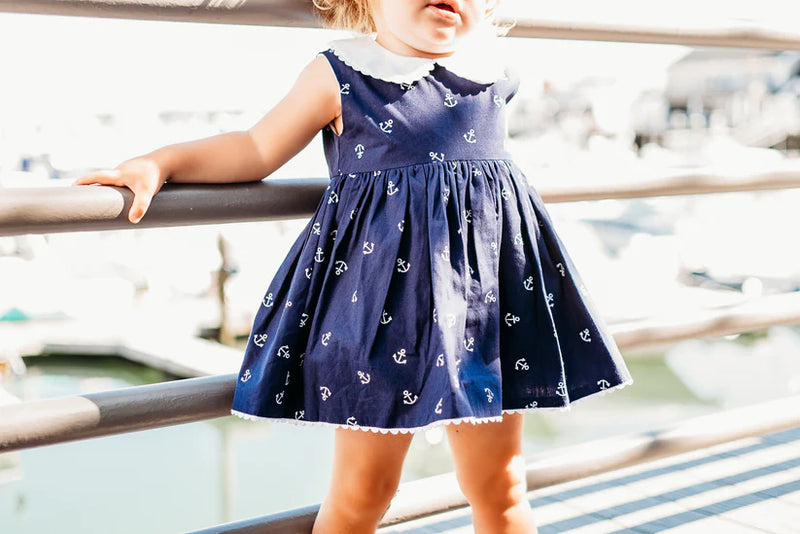 Maddie & Connor Anchors Away Baby Girl Dress