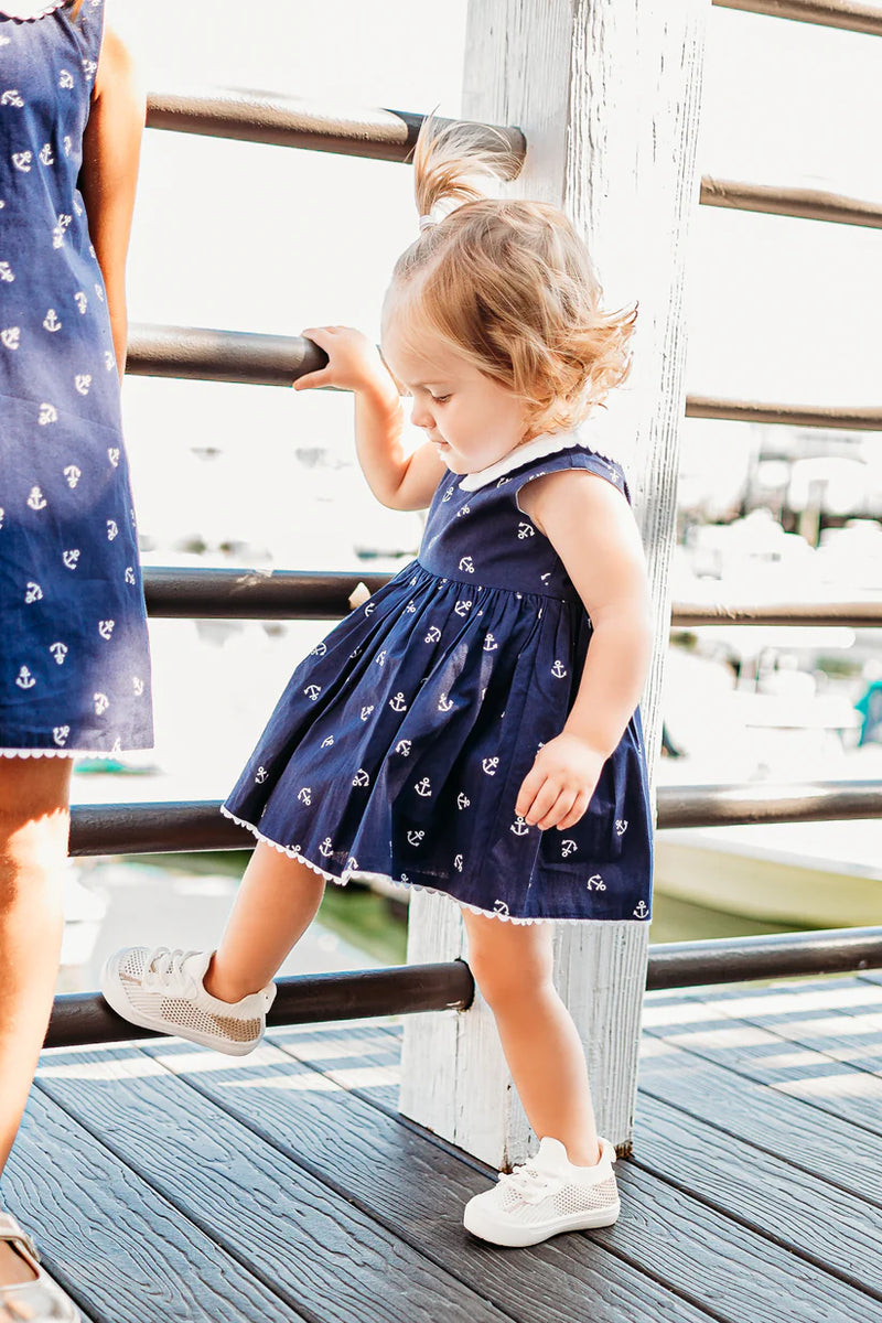 Maddie & Connor Anchors Away Baby Girl Dress