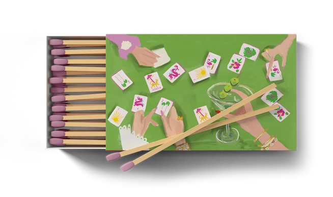 Annapolis Candle Bams Club Mahjong Match Box by Rebecca Illustrated