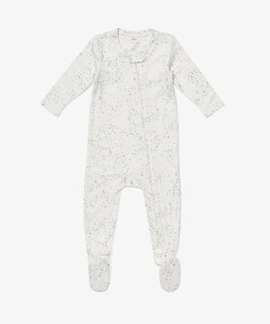 Oso & Me Marley Zip Footie in Seafoam Star