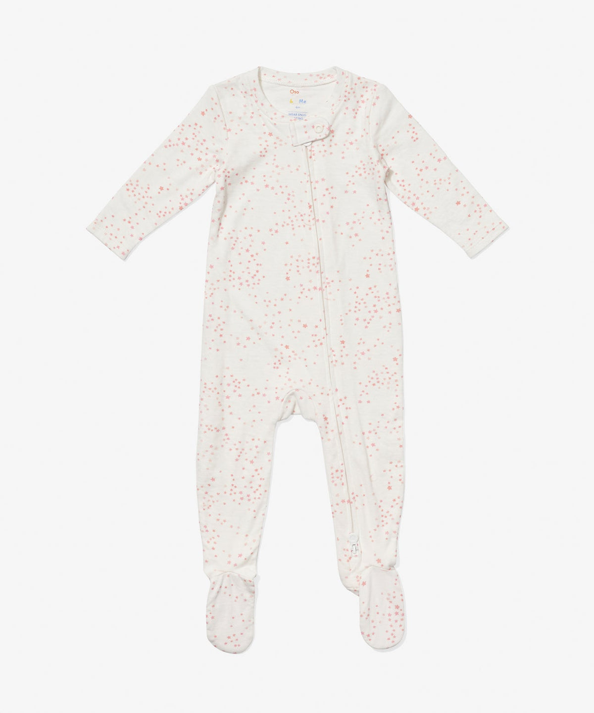 Oso & Me Marley Zip Footie in Rose Star