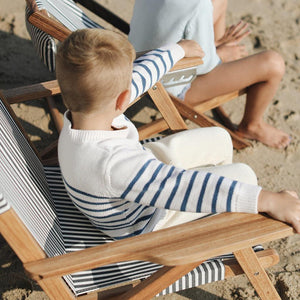 Minnow Breton Stripe Sweater in Cream/Navy