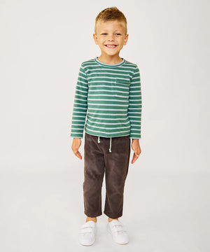 Oso & Me Edward Stripe Tee in Forest Stripe