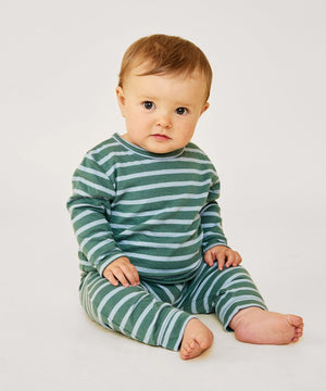 Oso & Me Baby Edward T-Shirt in Forest Stripe
