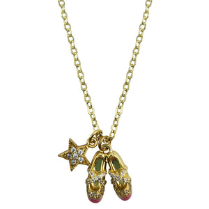 Bottleblond Pave Ballet Slipper Necklace