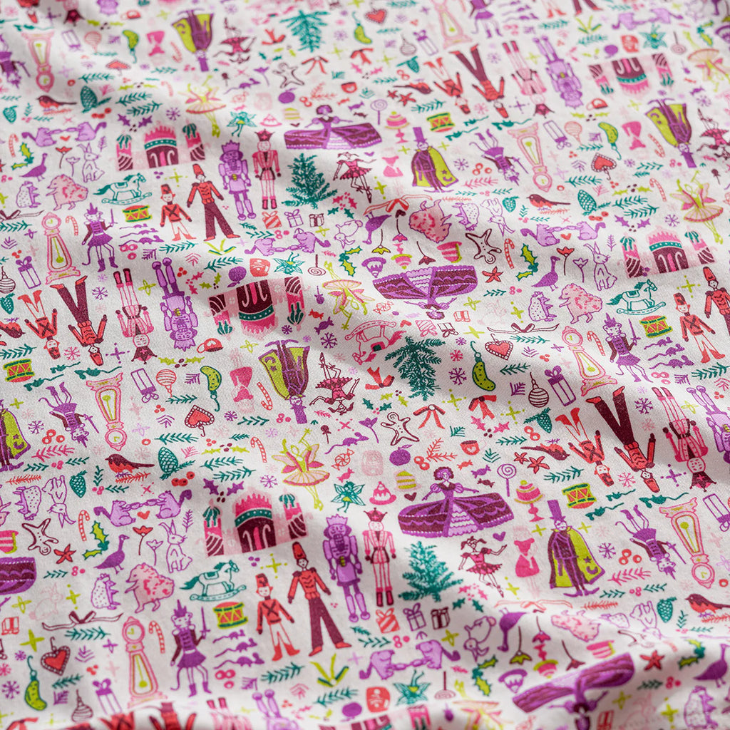 Joy Street Kids Two Piece Pajamas in Sugar Plum Pink Nutcracker