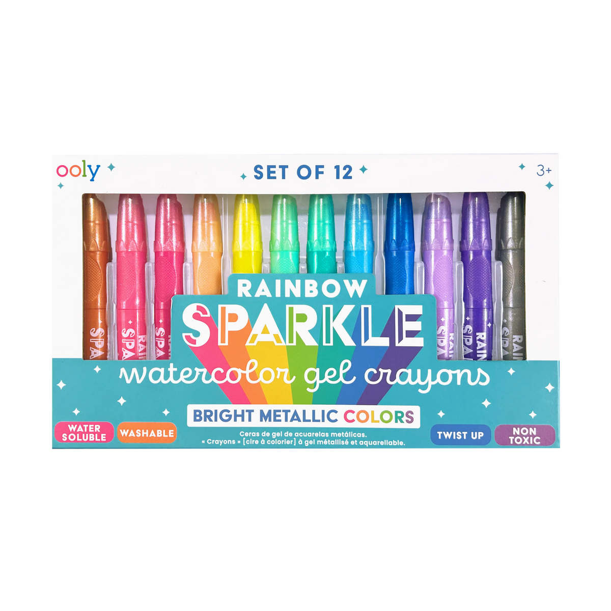 Ooly Rainbow Sparkle Metallic Watercolor Gel Crayons