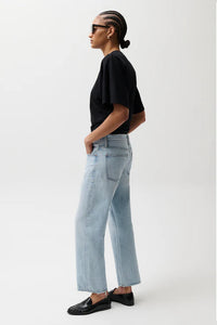 Pistola Lexi Mid Rise Bowed Straight Jean in Dolce Vita