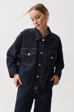 Pistola Bibi Blouson Denim Jacket in Nightfall