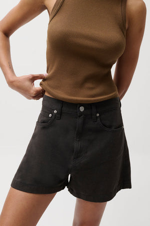 Pistola Kimora Sydney Linen Short in Bristol Black