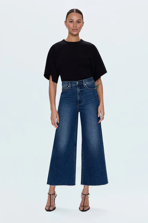 Pistola Lana Crop Wide Leg Jean in Broadway