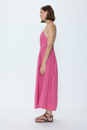 Pistola Sadee Dress in Magenta Stripe
