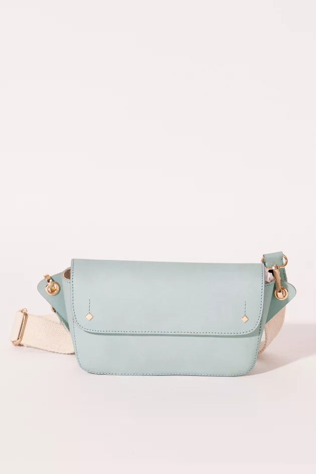 Maradji Emilie Recycled Leather Fanny Pack in Azur