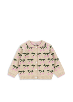 Konges Slojd Belou Collar Knit Cardigan in Cherry