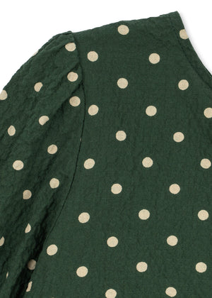 Konges Slojd Elin Bow Dress in Dot Marseille
